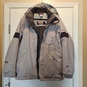 Columbia Convert Men Snowboard Hooded Jacket Large Vintage Omni Tech Waterproof